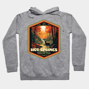 Hot Springs National Park Vintage WPA Style National Parks Art Hoodie